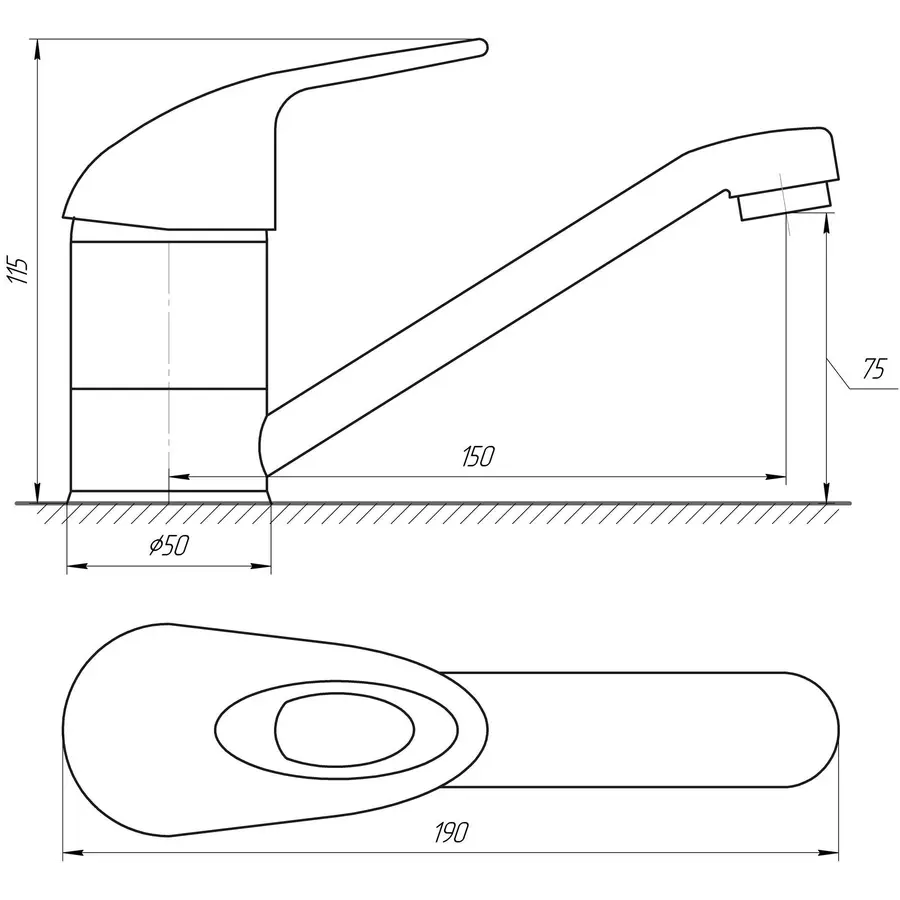 Смеситель для умывальника Globus Lux Smart GLSM-0203M