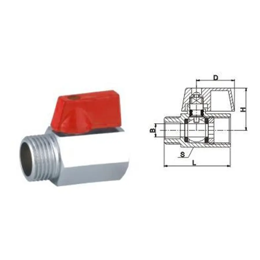 Кран кульовий міні SOLOMON 1/2″ ЗВ NV-3025 (2шт. в упак.)