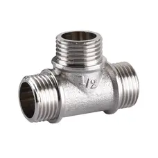 Трійник нікельований 1/2″ЗР х 1/2″ЗР х 1/2″ЗР штампований А0214А(нк) VA Трійник нікельований 1/2″ЗР х 1/2″ЗР х 1/2″ЗР штампований А0214А(нк) VA