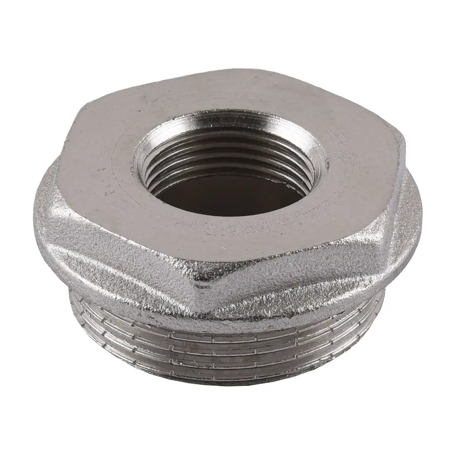 Футорка нікельована 1 1/2″ЗР х 3/4″ВР штампована А0753А(нк) VA