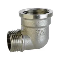 Кутник редукційний нікельований 3/4″ВР х 1/2″ЗР штампований А0104А(нк VA