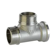 Трійник нікельований 3/4″ЗР х 3/4″ЗР х 3/4″ВР штампований А0255А(нк) VA Трійник нікельований 3/4″ЗР х 3/4″ЗР х 3/4″ВР штампований А0255А(нк) VA