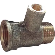 Трійник для датчика температури латунний 1/2″ВР х М10 х 1/2″ЗР штампований посилений А0202А