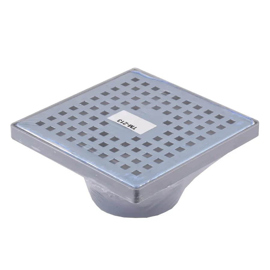 TM213-TILLO Трап пласт., решітка нерж.150х150, горизонт. DN 50,сухий затвір(поворотній), Туреччина