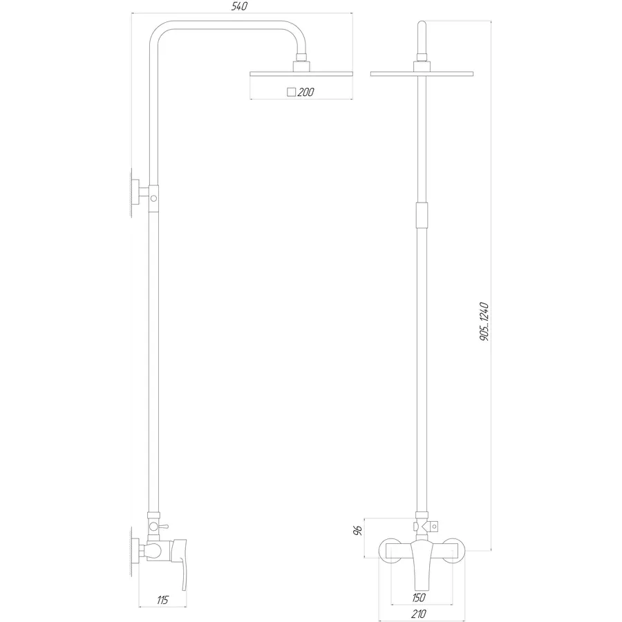 Душевая система Globus Lux GLQU-0077