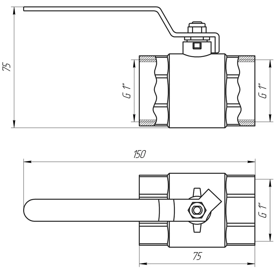 Кран кульовий прямий Q PROFESSIONAL 1″ ВВ КР PN40 QP151