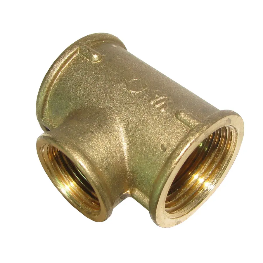 Трійник латунний 3/4″ВР х 3/4″ВР х 3/4″ВР штампований А0219-1А VA