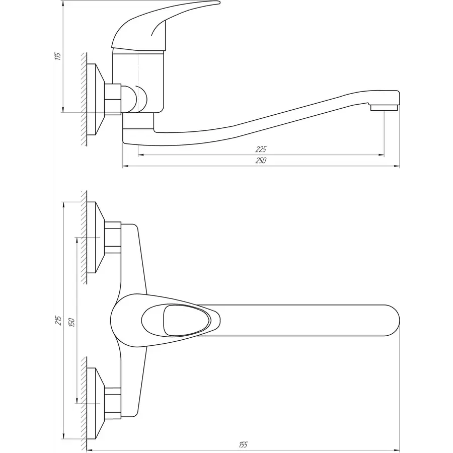 Змішувач для кухні EcoMix ELIT EM-104