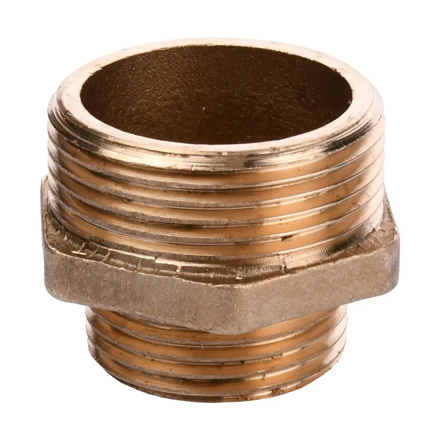 Ніпель редукційний латунний 1 1/2″ЗР х 1″ЗР штампований А0509А VA