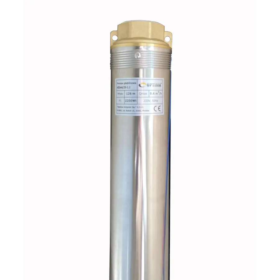 Насос свердловинний з підв, стійк, до піску OPTIMA 4SDm6/20 2,2 кВт 126м + пульт+кабель 15м