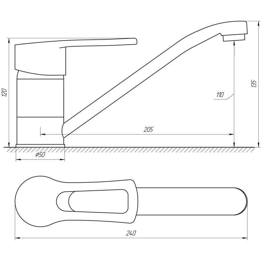Кухонный смеситель DOMINO SIRIUS DSV-103
