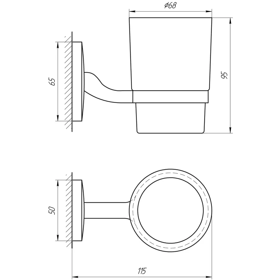 Стакан одинарный Perfect Sanitary Appliances RM 1101
