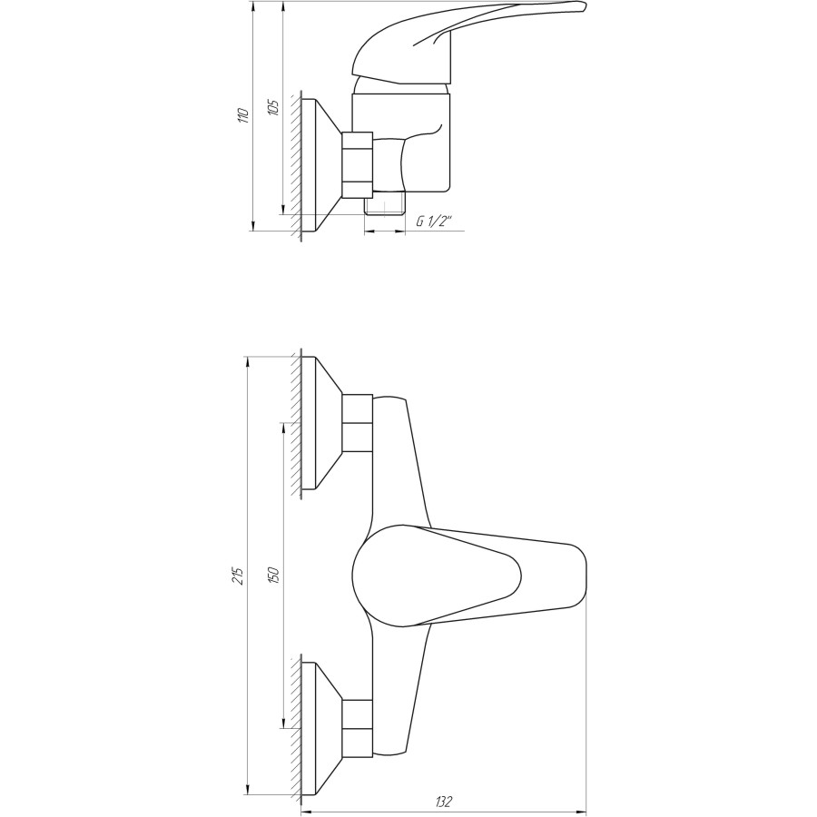 Смеситель для душа EcoMix GEZ-WHITE-105