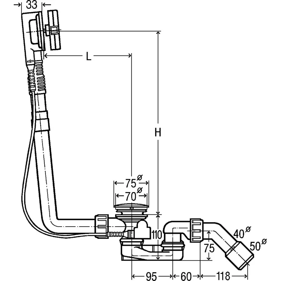 Сифон для ванны Multiplex VIEGA 101909
