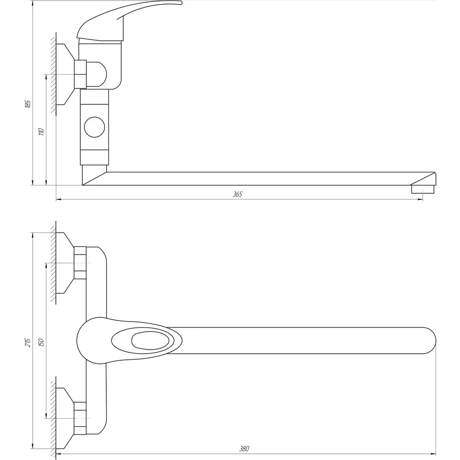 Смеситель для ванны Globus Lux Sena GLS-108