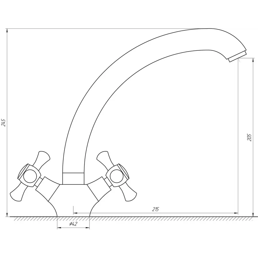 Кухонный смеситель DOMINO DKF-209-08-SHARM