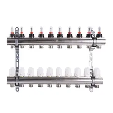 Коллектор с измерителем затрат, регуляторами и креплением ECO001D 1 "x10