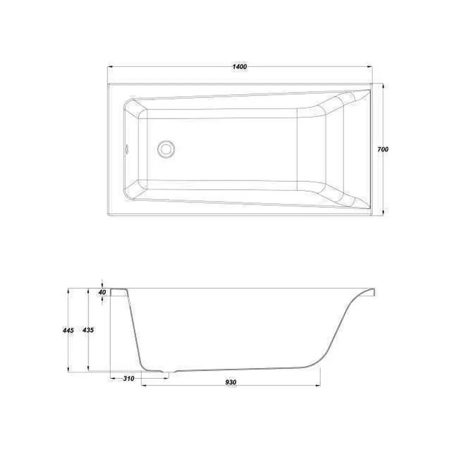 Ванна Cersanit LORENA 140Х70
