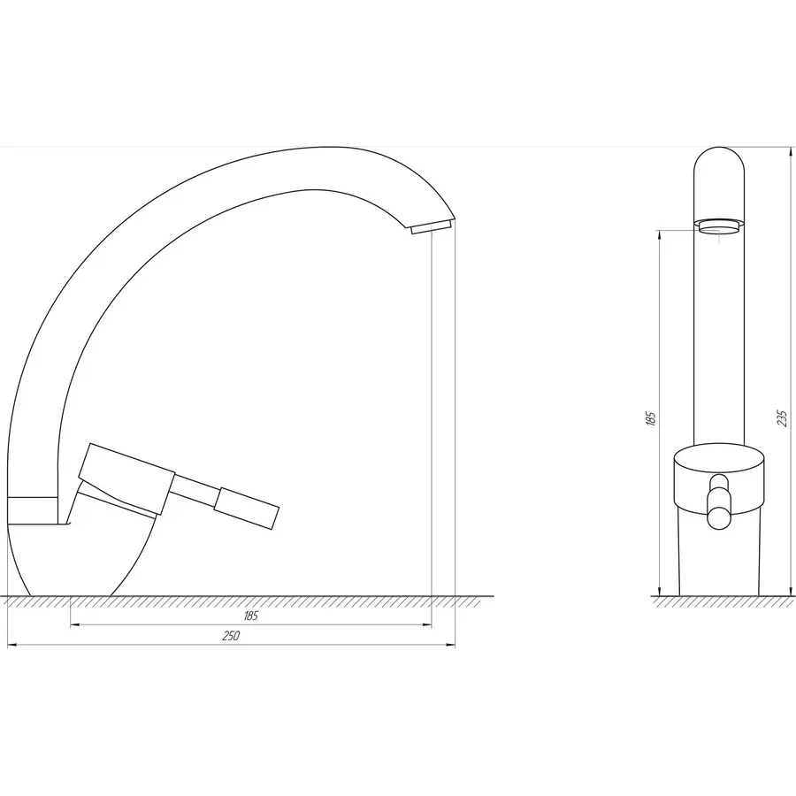 Кухонный смеситель DOMINO DL1-203S