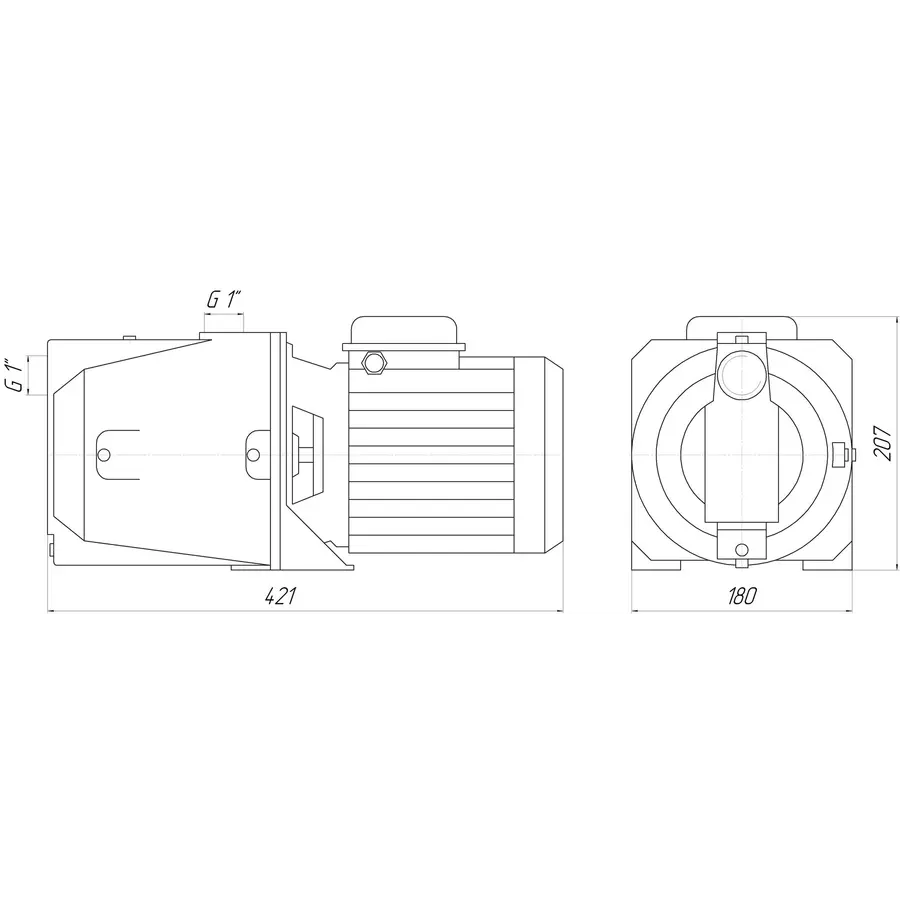 Насос центробежных M-80 0,75 кВт SAER (3,0 м3 / ч, 55 м)