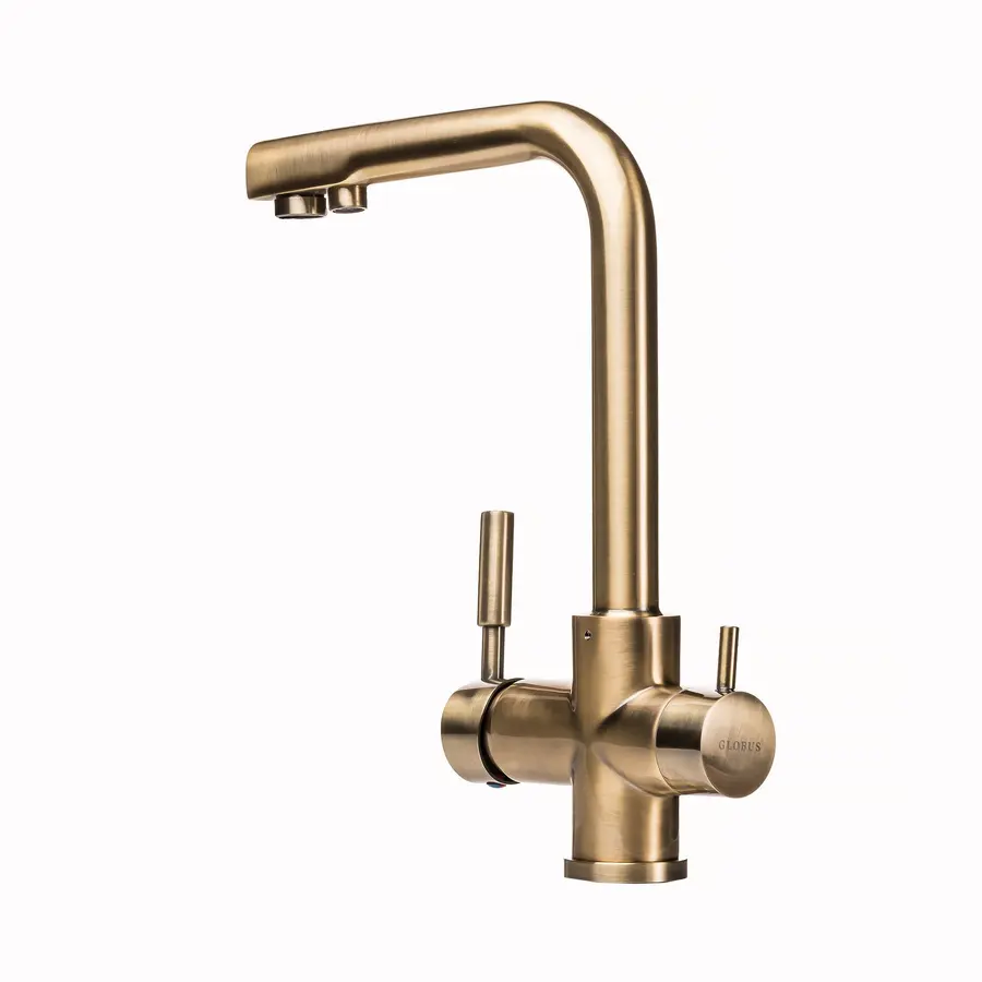 Смеситель для кухни под осмос Globus Lux GLLR-0888-BRONZE