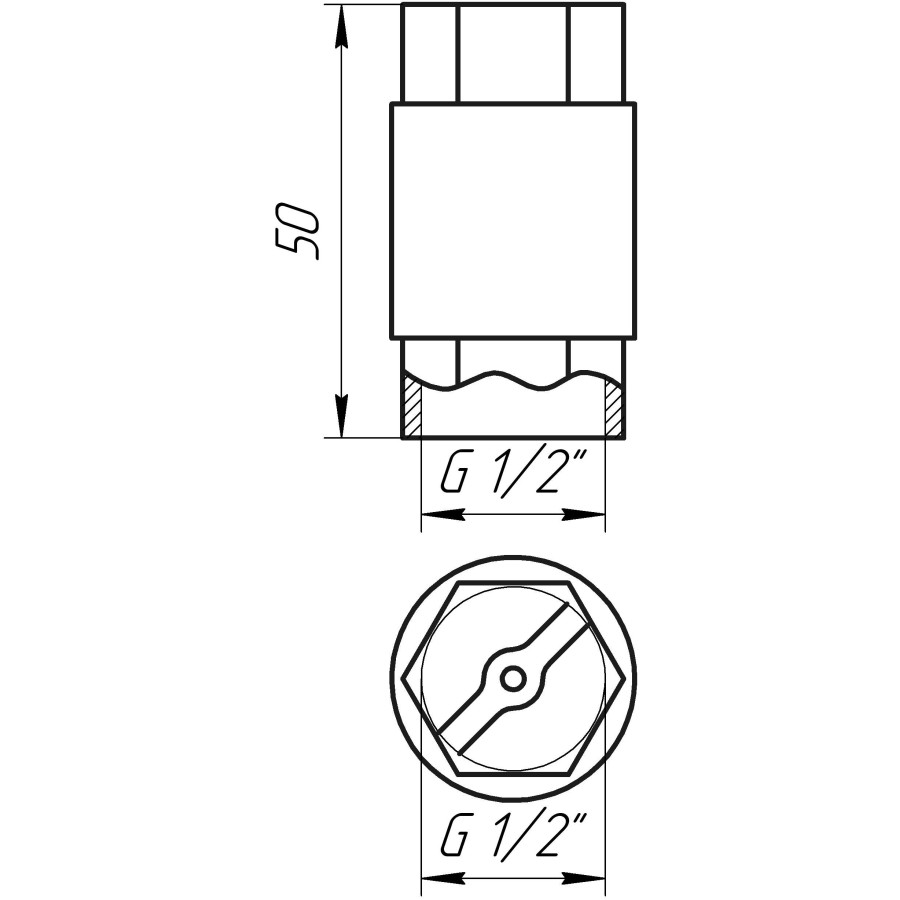Клапан зворотного ходу води Q PROFESSIONAL 1/2″ QP100