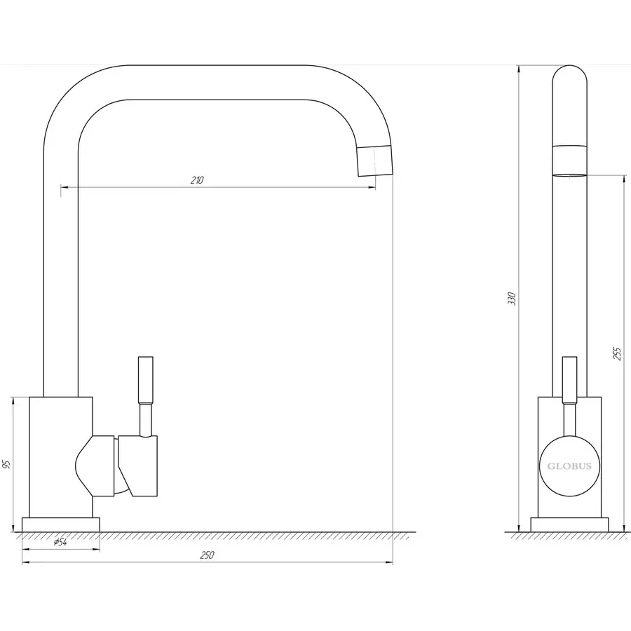Смеситель для кухни Globus Lux ALPEN SUS-203L