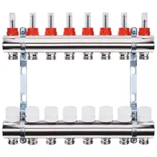 Коллектор с измерителем затрат, регуляторами и креплением ECO 001A 1 "x8