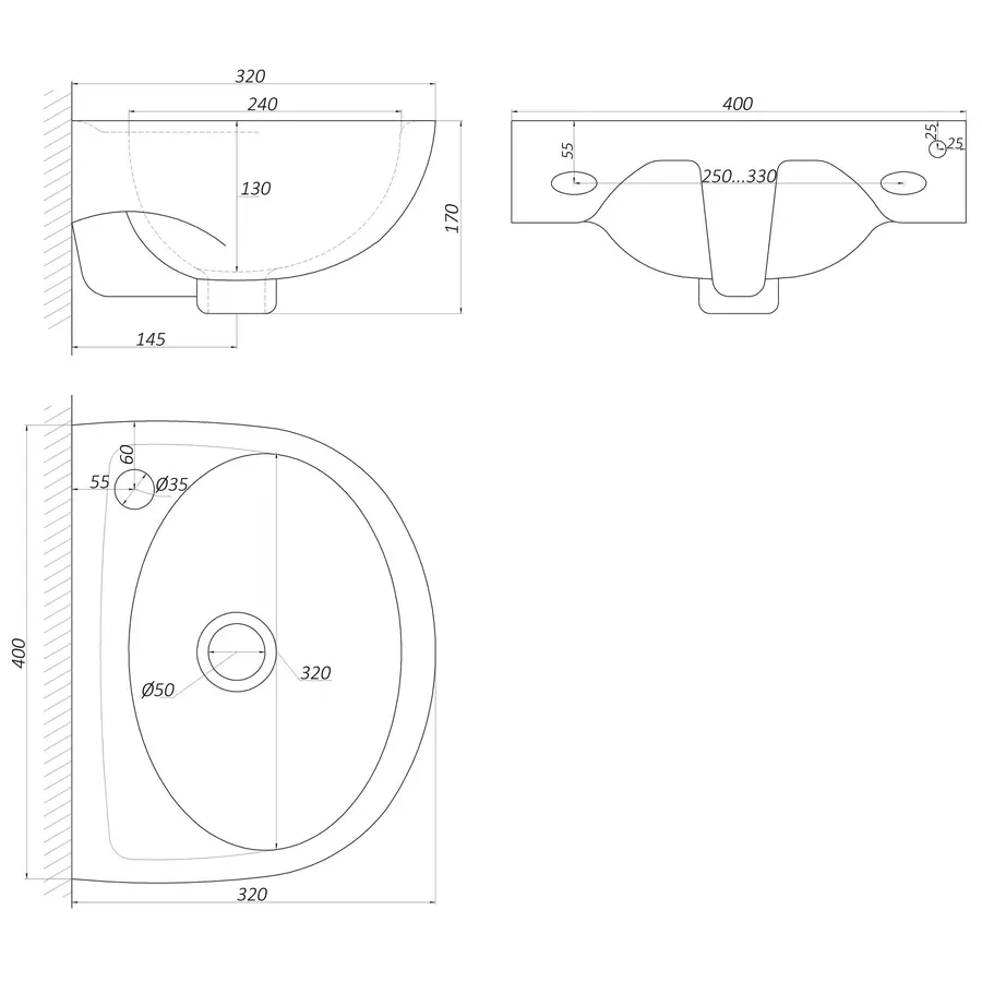 Умывальник -40 (Днепрокерамика)