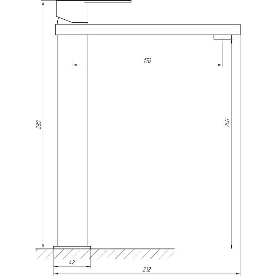 Змішувач для умивальника TOPAZ SARDINIA TS 08203-H18