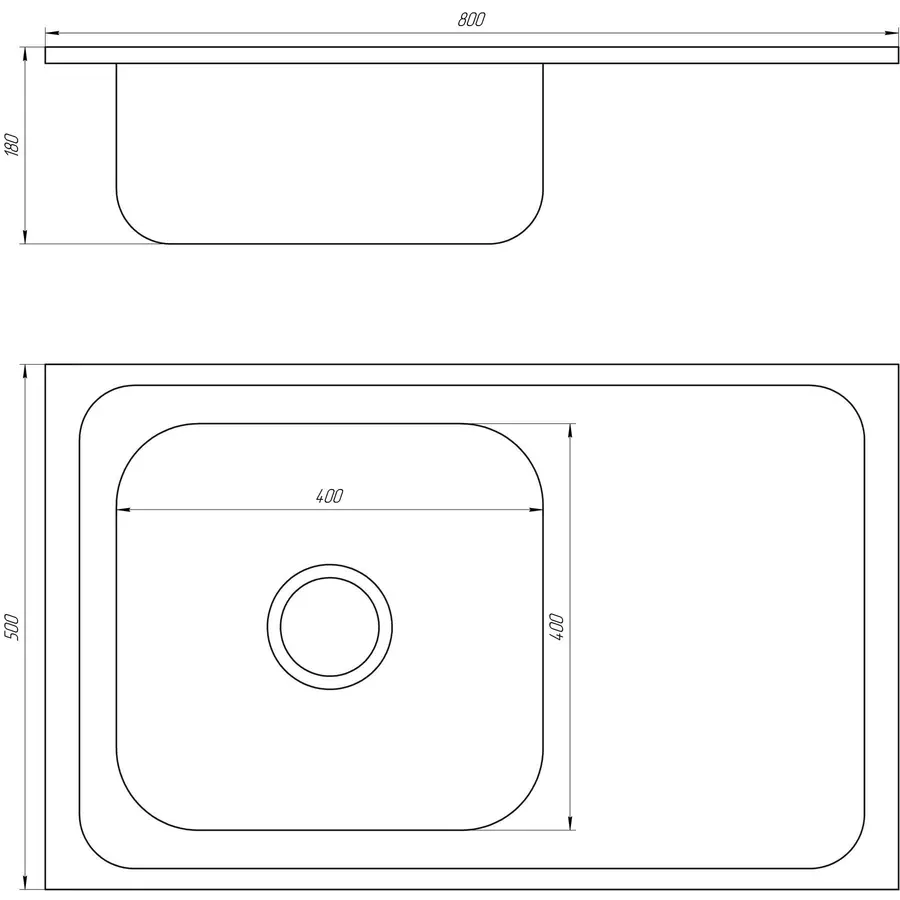 Мойка кухонная Mira MR 8050 L E Satin Left
