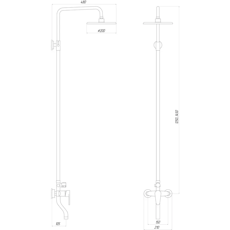 Душевая система DOMINO TORINO KIT-VAN-DS0031