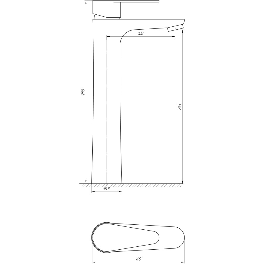 Змішувач для умивальника Globus Lux MAIN SM-201