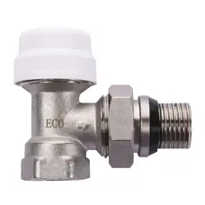 Кран радиаторный угловой ECO Technology ECO5027 1/2 "под термоголовку с уплотнителем