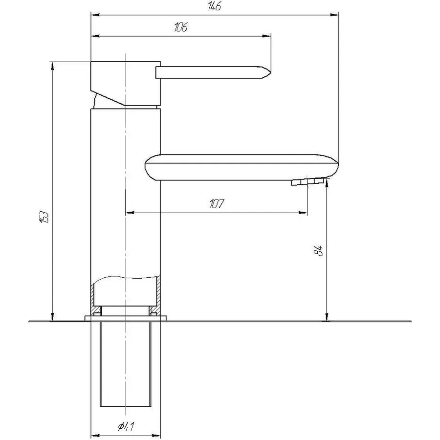 Смеситель для умывальника TOPAZ CORSICA TC 16221-H48