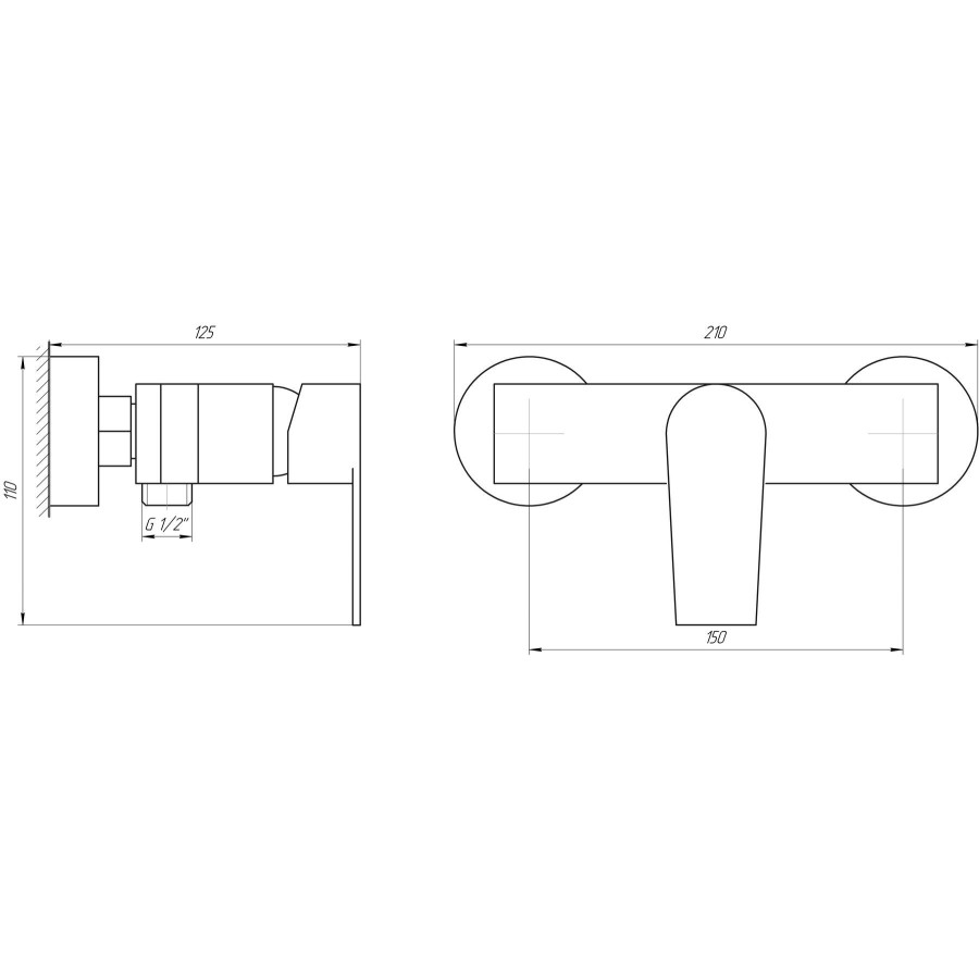 Змішувач для душу Globus Lux MAIN SHM-105-M