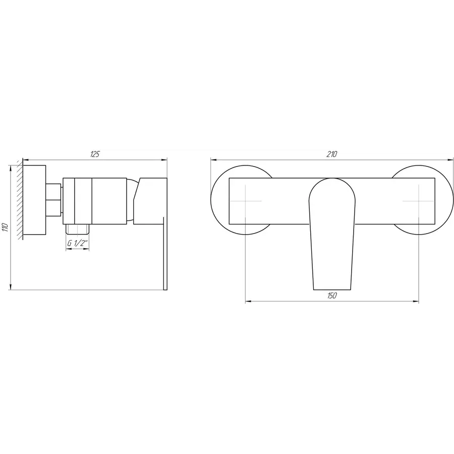Смеситель для душа Globus Lux MAIN SHM-105-M