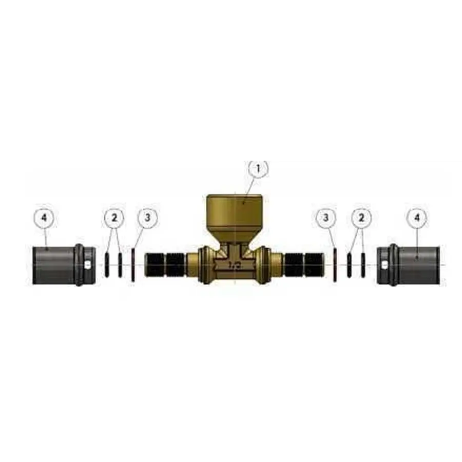 Тройник с внутренней резьбой пресс APE ITALY AP 132 20х3 / 4х20