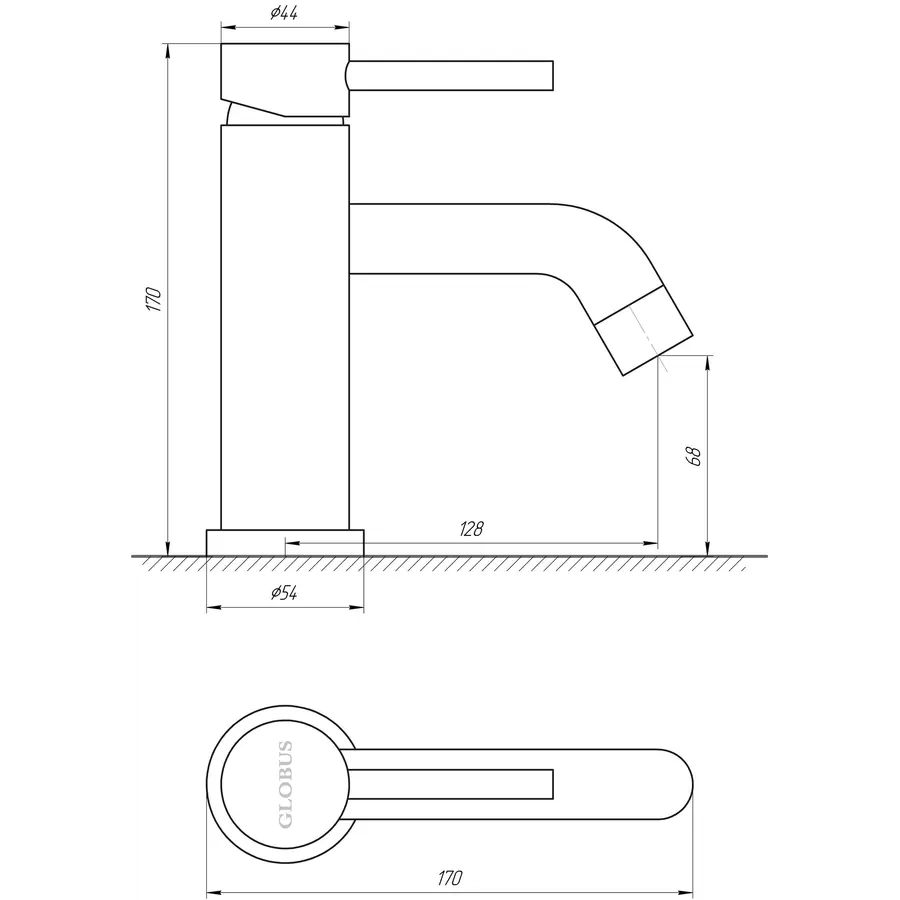 Змішувач для умивальника Globus Lux ALPEN SBT1-101L