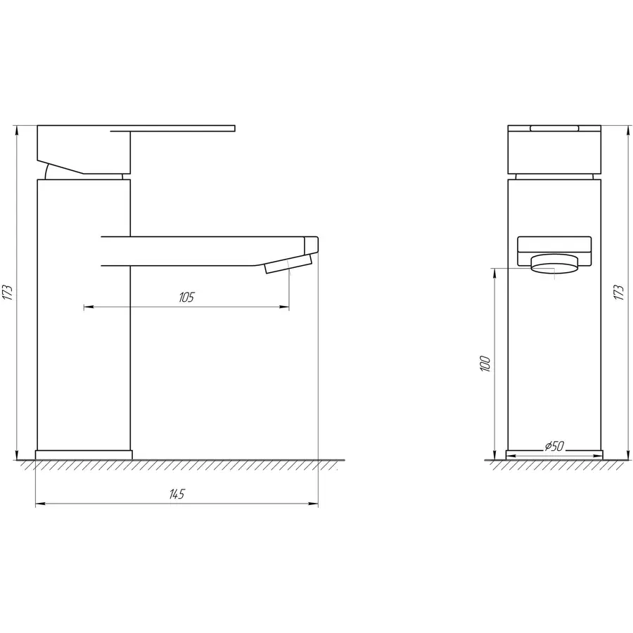 Смеситель для умывальника Globus Lux SHS-101