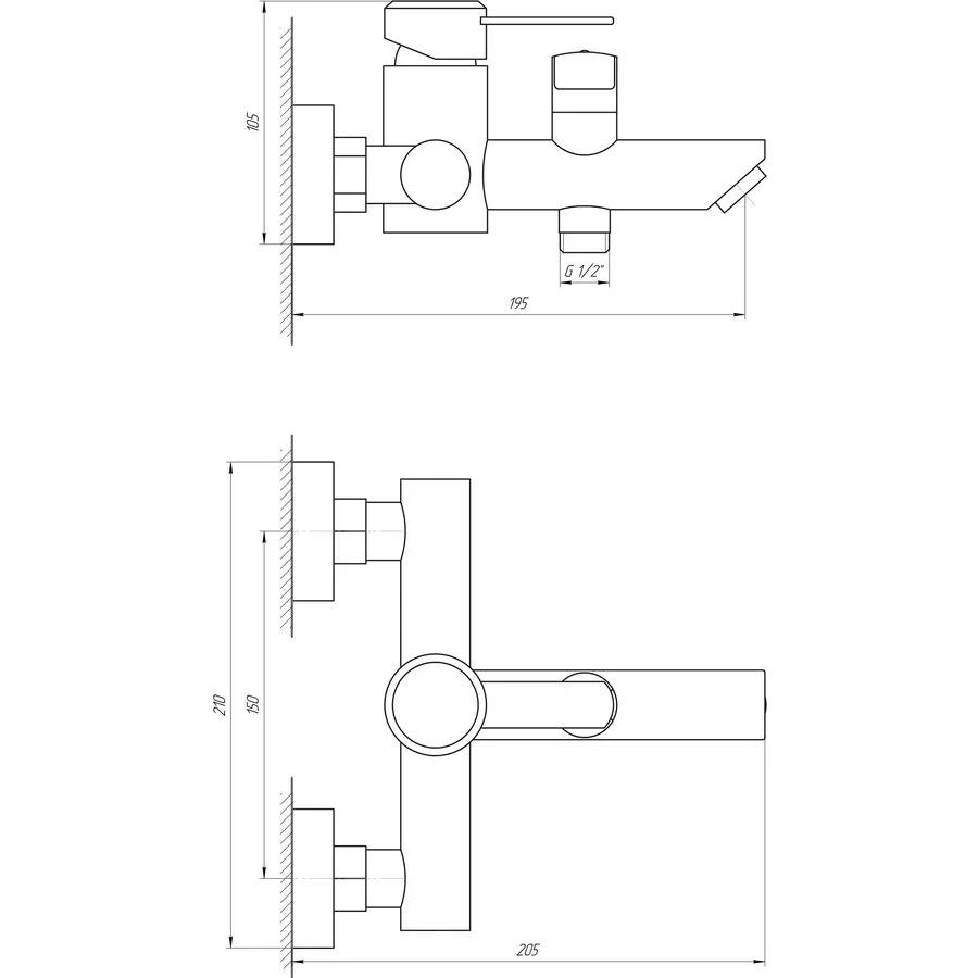 Змішувач для ванни Globus Lux WIEN SBT2-102NE