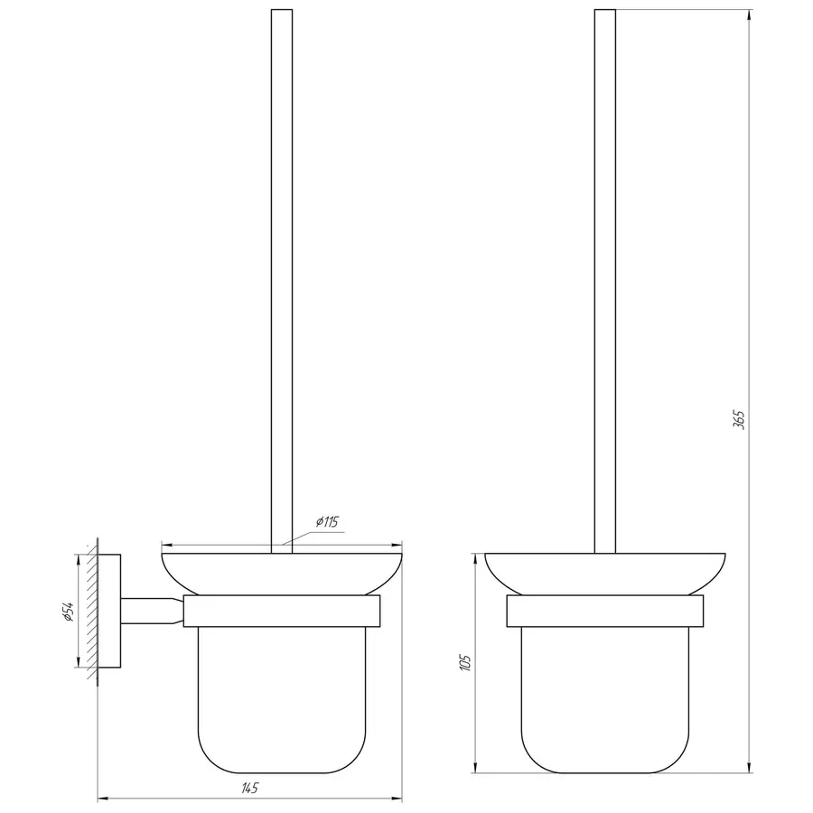 Ершик настенный Globus Lux SS 8429A