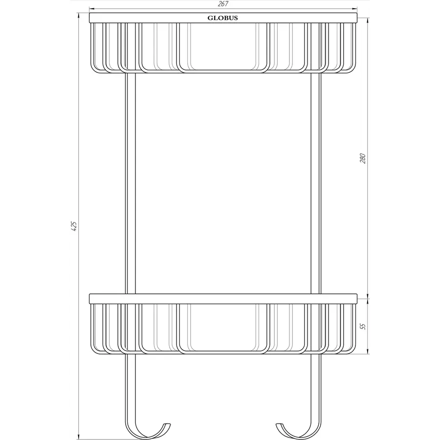 Поличка кутова Globus Lux SS 8488