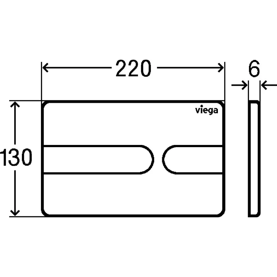 Панель змиву Prevista для бачків Visign for Style 23, матовий хром, Viega 773069