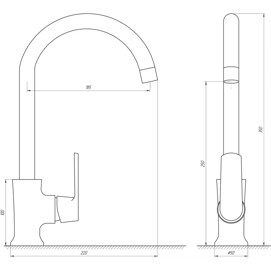Смеситель для кухни Globus Lux Laguna GLA-0203SL