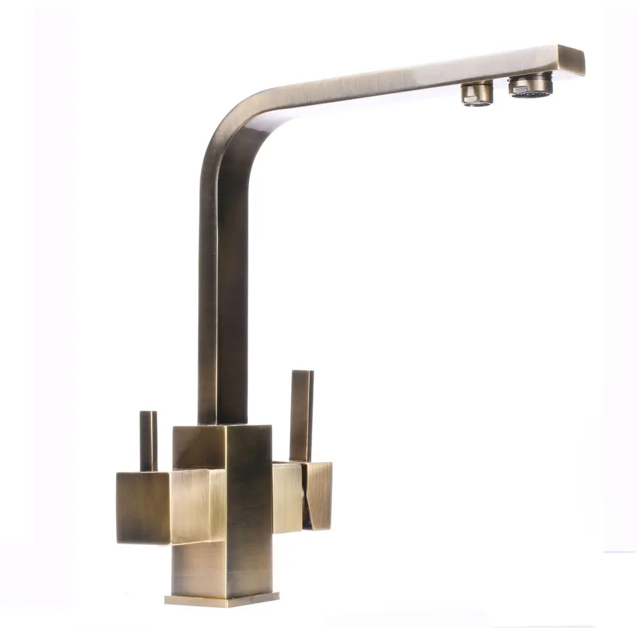 Змішувач для кухні під осмос Globus Lux LAZER GLLR-0111-9-BRONZE