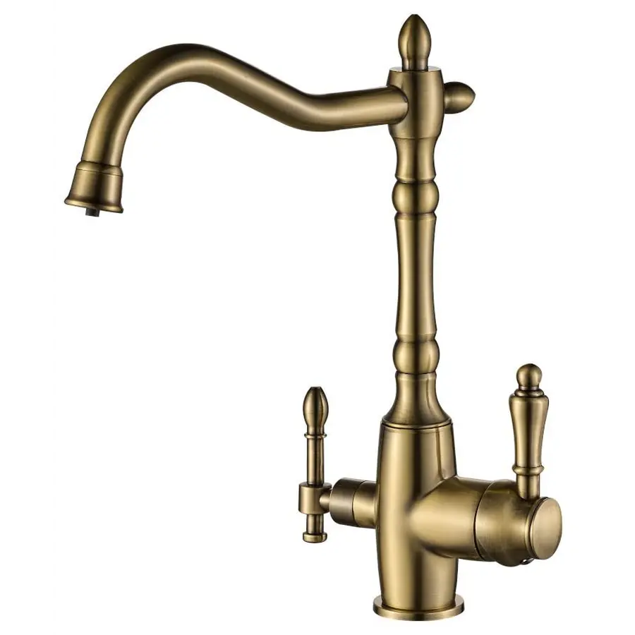 Смеситель для кухни под осмос Globus Lux GLLR-1000-9-BRONZE vintage