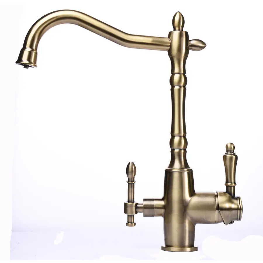 Смеситель для кухни под осмос Globus Lux GLLR-1000-9-BRONZE vintage