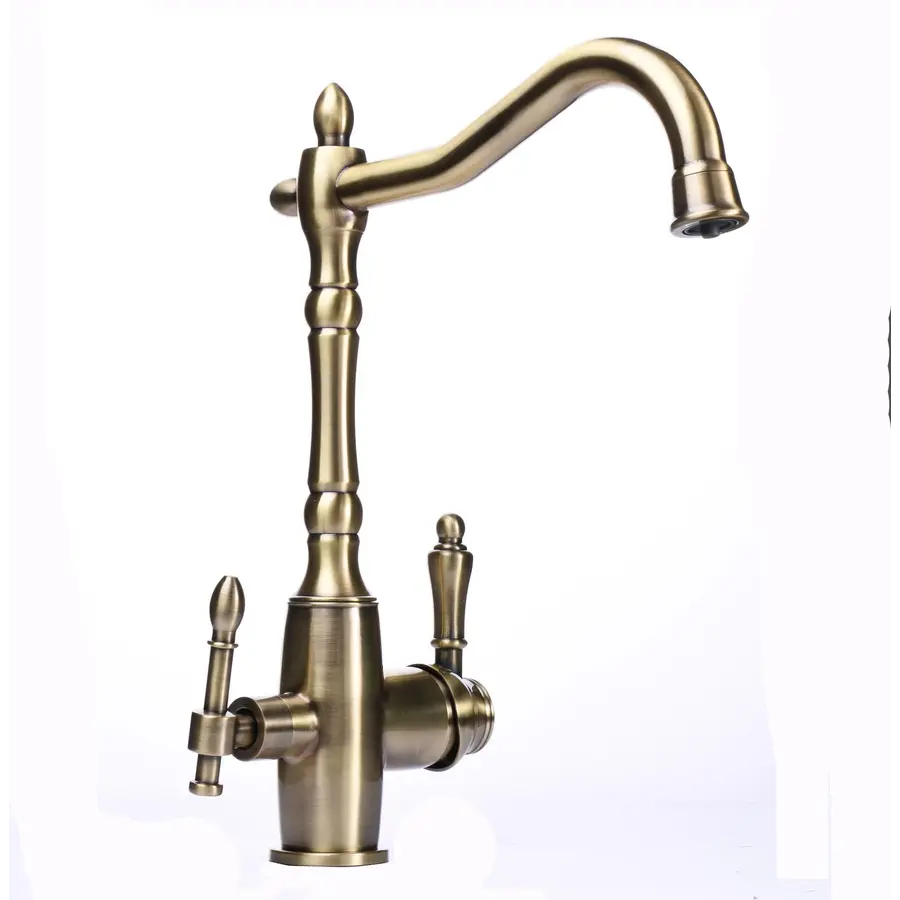 Смеситель для кухни под осмос Globus Lux GLLR-1000-9-BRONZE vintage