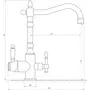 Смеситель для кухни под осмос Globus Lux GLLR-1000-9-BRONZE vintage